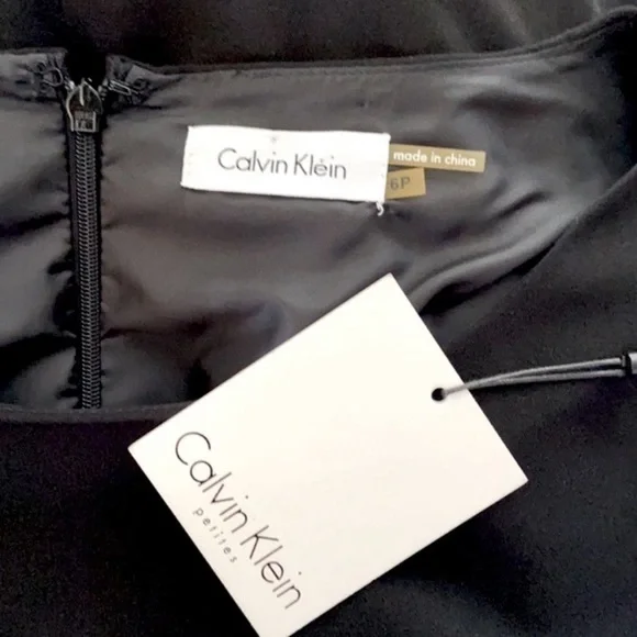 NWT Calvin Klein 3/4 Sleeve Ruched Front Dress - Picture 11 of 12